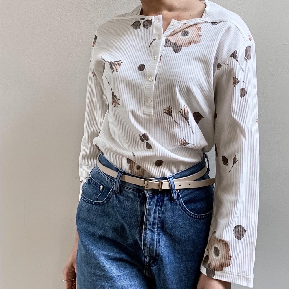 Floral henley